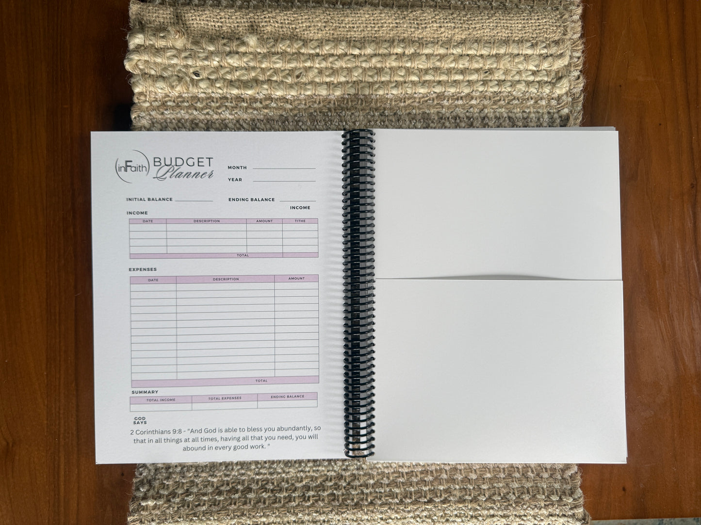 Faith & Finances Budget Planner | Christian Budget Journal for Women | Faith-Based Money Management Workbook