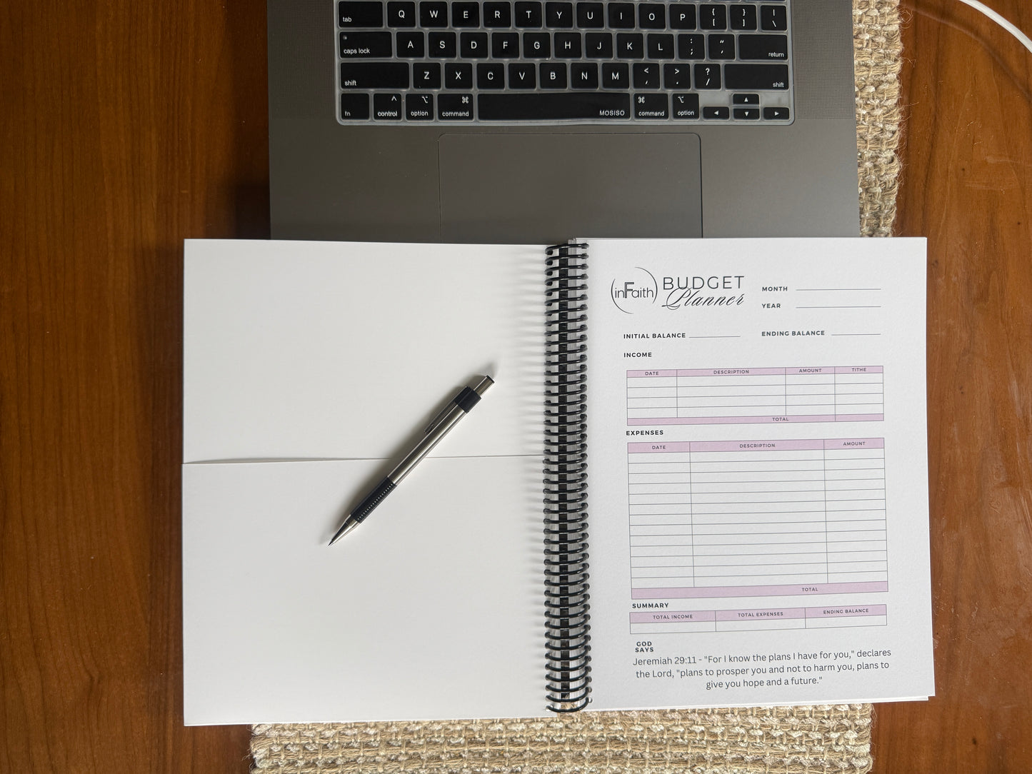 Faith & Finances Budget Planner | Christian Budget Journal for Women | Faith-Based Money Management Workbook